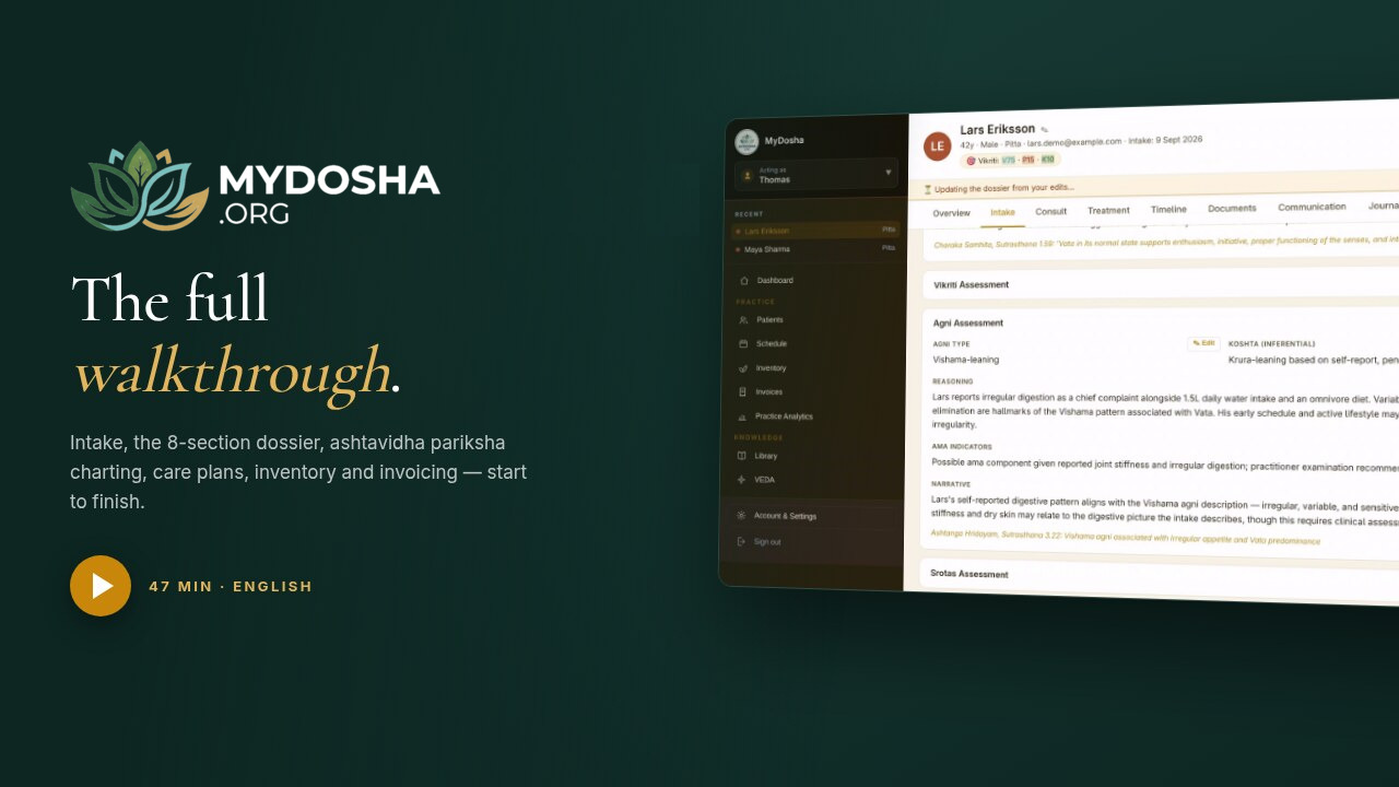 MyDosha full walkthrough
